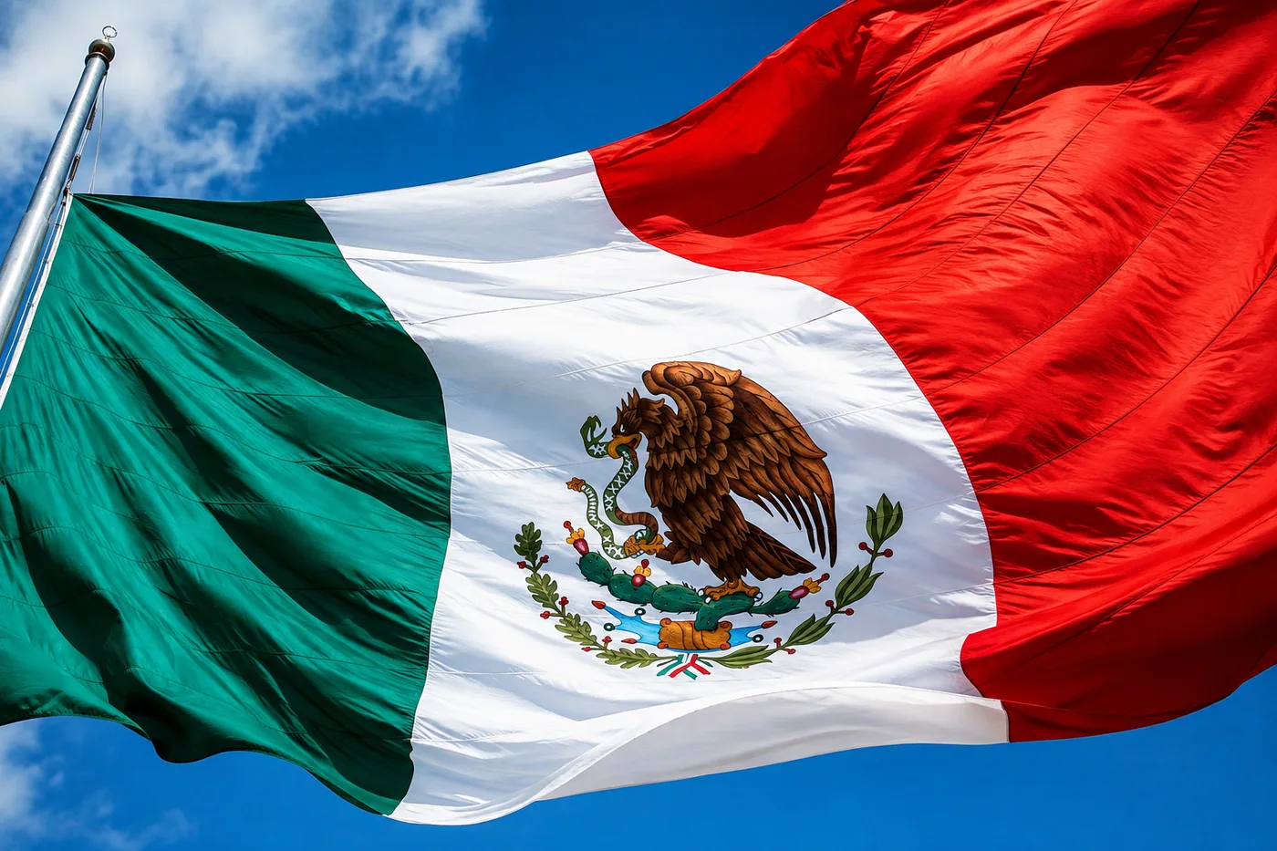 Bandera de México representando envíos nacionales
